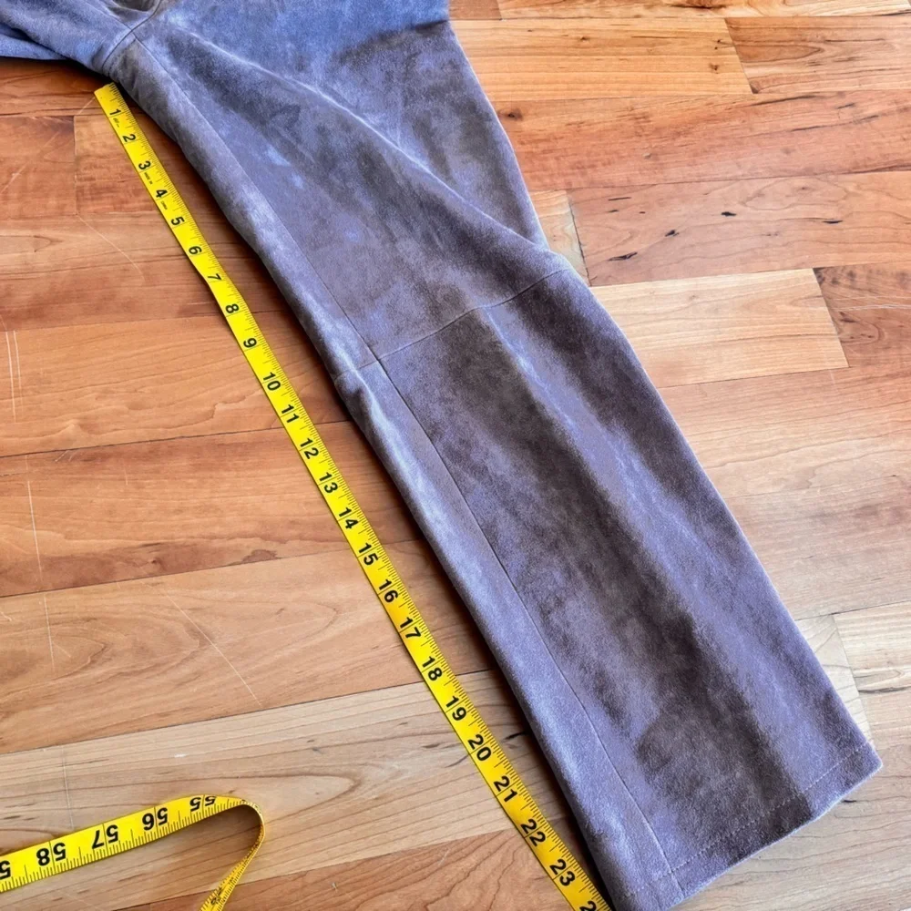 2000s Genuine Suede Leather Pants women’s Sz 4 XS Michael Kors Y2K straight leg